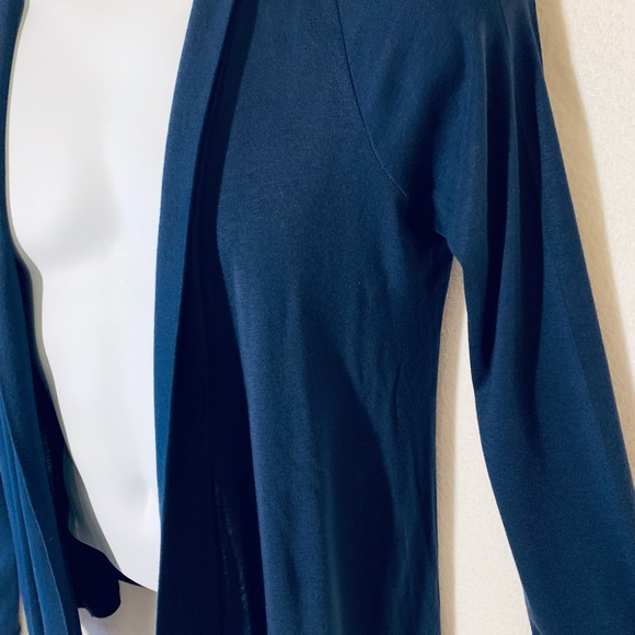 Splendid Navy Cardigan Draped Style Medium - Picture 2 of 3
